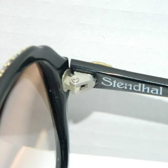 Stendhal Vintage 70’s-80’s Designer Black Glasses Frames w/ +2.50 Reader lenses - Picture 10 of 14